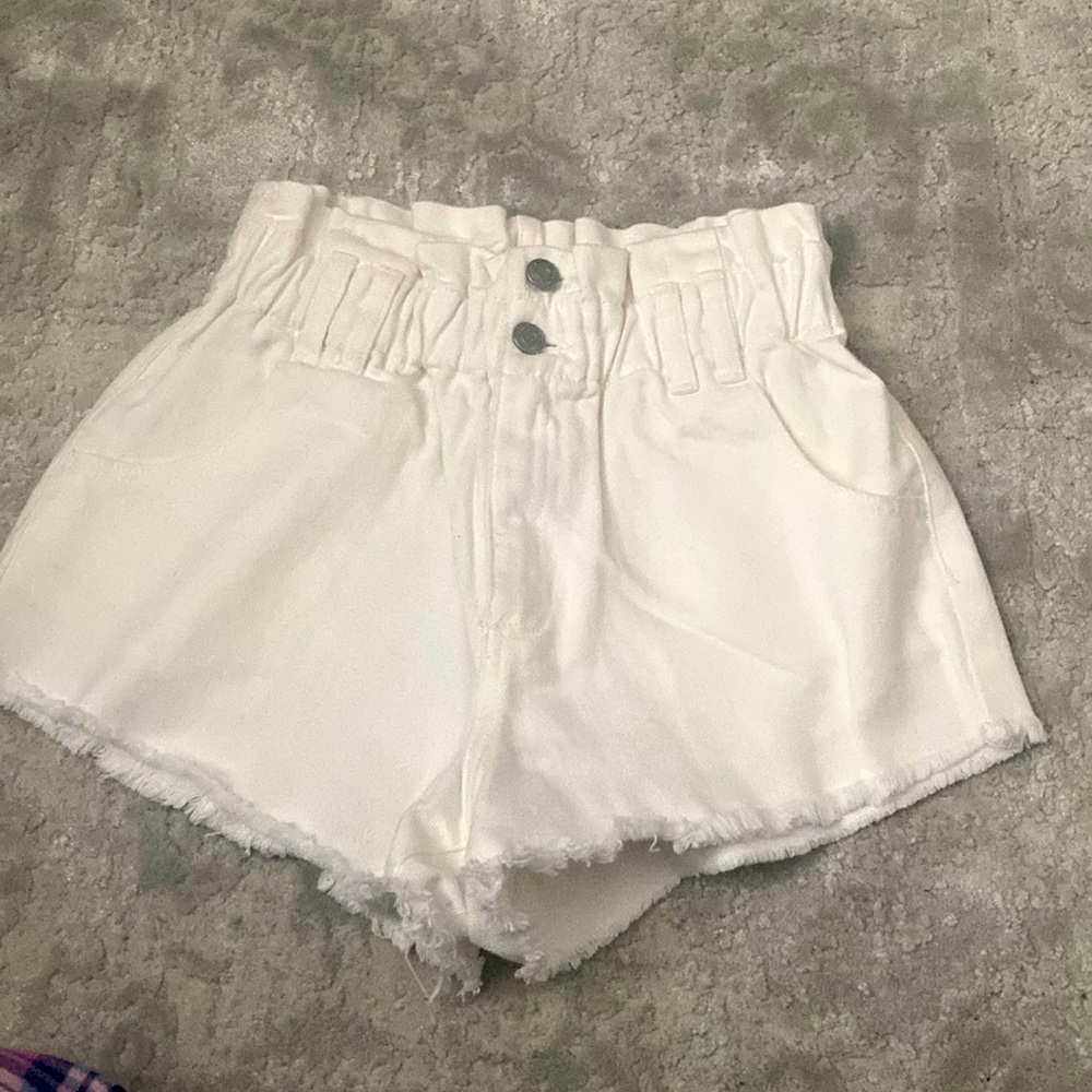 Women’s PacSun White PaperBag Shorts